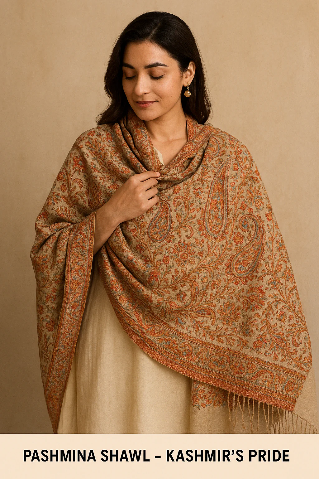Soft Fawn shawl